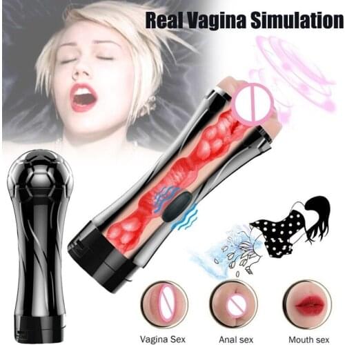 Toys for Men Masturbator Adult Product Masturbator Cup Sucking Artificial Real Pocket Pussy Anal Vagina Oral Sex adult