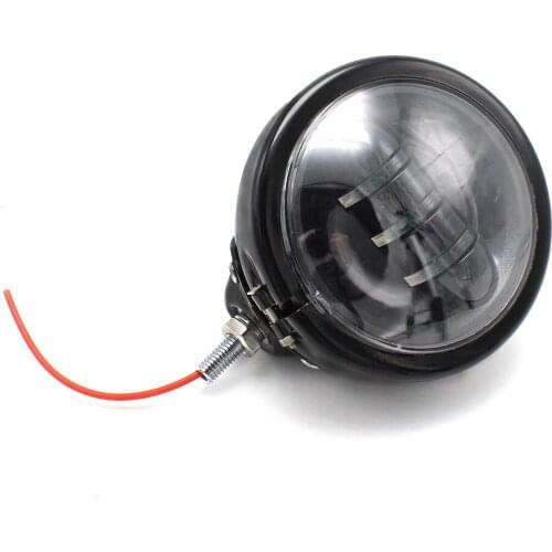 Custom 12V Motorcycle Parts Aluminum Retro 4.5'' Fog Light Headlight LED Spot Light Head Lamp For Harley Cafe Racer Old School