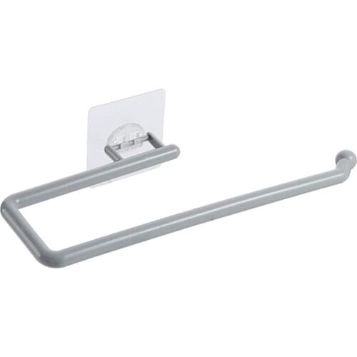 Hot 1pcs ABS Kitchen Paper Roll Holder Towel Hanger Rack Bar Cabinet Rag Hanging Holder Bathroom Organizer Shelf sy998