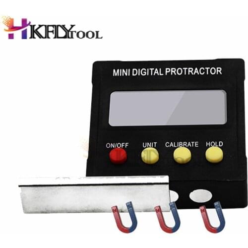 Mini Protractors Electronic Goniometer Inclinometer Digital Protractor Angle Ruler for Measuring Angles Level Box Meter