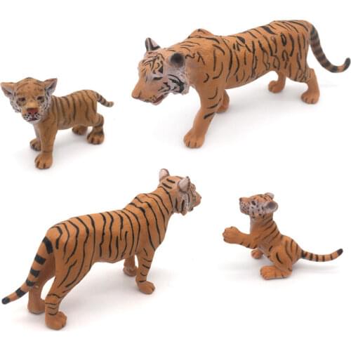 1Pcs Simplicity Series Emulational Tiger PVC Eco-Friendly Material Model Static Wildlife Model Toys Home Decoration