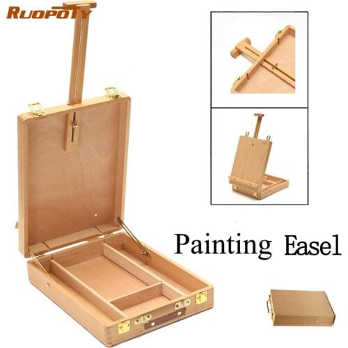 Easel Multifunctional Painting Artist Easel Art Drawing Paint Supply Wood Table Retractable Box Board Hardware Art Supplies