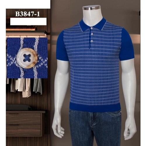 Billionaire Polo shirt mens silk 2021 Short sleeve summer new fashion casual Breathable elasticity button M-4XL free shipping