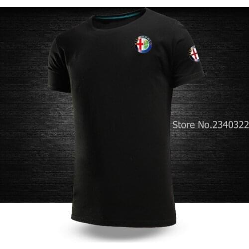 New summer alfa romeo logo T-shirt men and women work short sleeve T shirt
