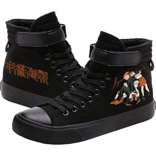SUNOWE 2020 New Printed Jujutsu Kaisen High-Top Canvas Shoes Men Women Fashion Breathable Sneakers