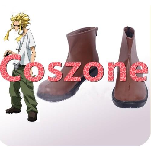 My Hero Academia Boku No Hero Akademia All Might Brown Cosplay Shoes Boots Halloween Carnival Cosplay Costume Accessories