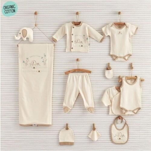 Organic 10-pack baby child Hospital Outlet 100% cotton Bodysuit, body, blanket hat apron gloves hankerchief socks children set