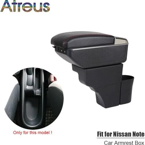 For Nisan Note 2016 2017 2018 2019 armrest box USB Charging interface heighten central Store content box cup holder ashtray