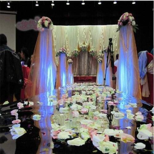 30 m/roll 1.2 m Wide Silver Popular Wedding Backdrop Centerpieces Decor Mirror Carpet Aisle Runner For Party Decoration Supplies