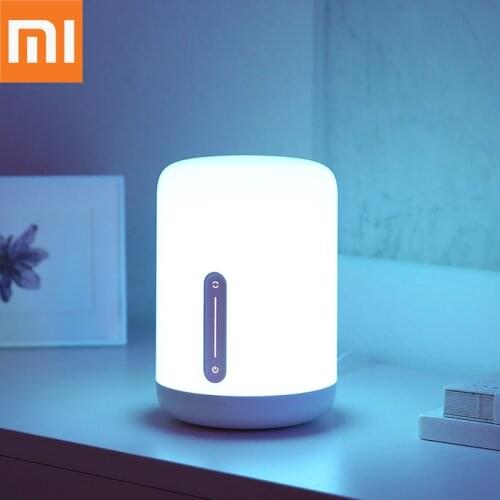 Original Xiaomi Mijia Bedside Table Lamp 2 Mi Smart House Light Indoor Bed Light Changing Colors Wireless Connect Apple Home Kit