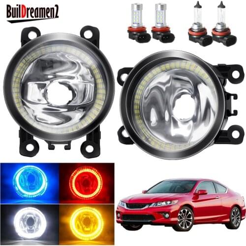 Angel Eye Fog Light For Honda Accord 2008-2015 Car H11 Front Bumper Fog Light Assembly Halo Ring Daytime Running Lamp 12V