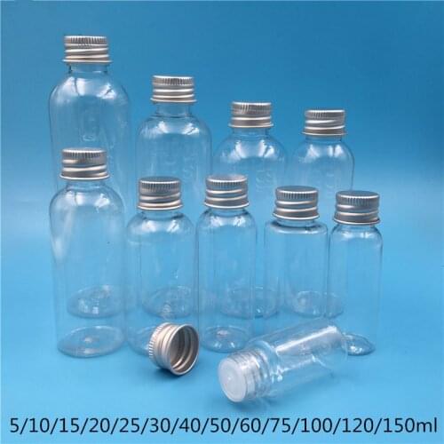 10ml 20ml 30ml 50ml 60ml 100ml 120ml 200ml Empty Clear Plastic Bottles Cosmetic Essence Oil Water Storage Containers 20pcs
