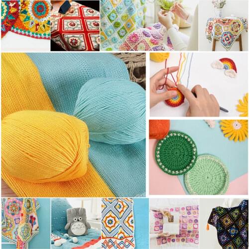 50g Yarn for Knitting 6-Strand Crochet Thread Soft Warm Baby Yarn for Hand Knitting Anti-Pilling Unfade 132m