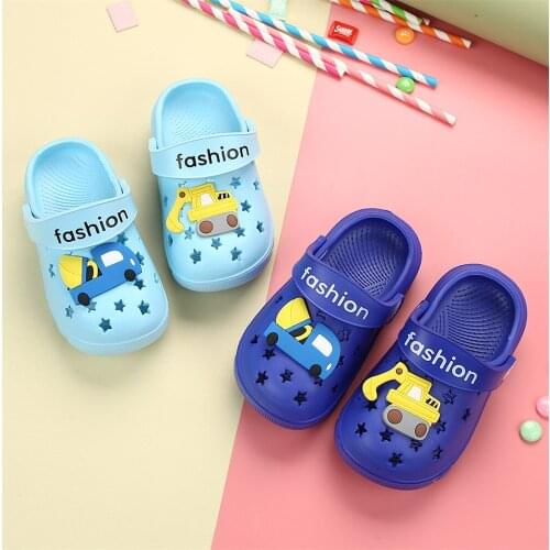 Kids Boys Girls Slippers Cute Cartoon Children Sandals Non-Slip Lightweight Garden Shoes Slip on Water Pool Beach Flip Flop