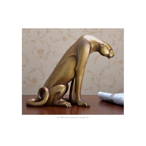 Cheetah Sculpture Resin Leopard Statue Animal Art and Craft Adornment for Home Office decoration factory outlets