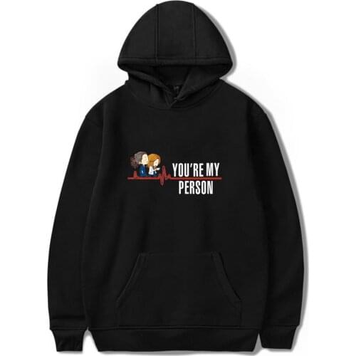 Mens Women Hoodies Long Sleeve Sweatshirt 2020 Winter Solid Color greys anatomy Sweatshirt Streetwear Slim Hoodies Pullover