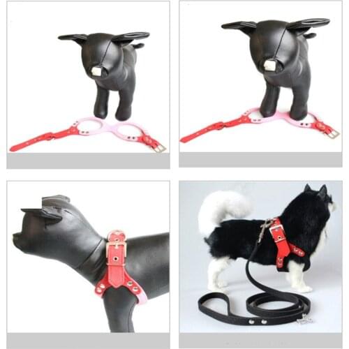 Cozy Dog Harness Vest Soft Suede Leather Dog Harness For Small Dogs Adjustable Chest Breast-band Belt Lead For Yorkshire Terrier