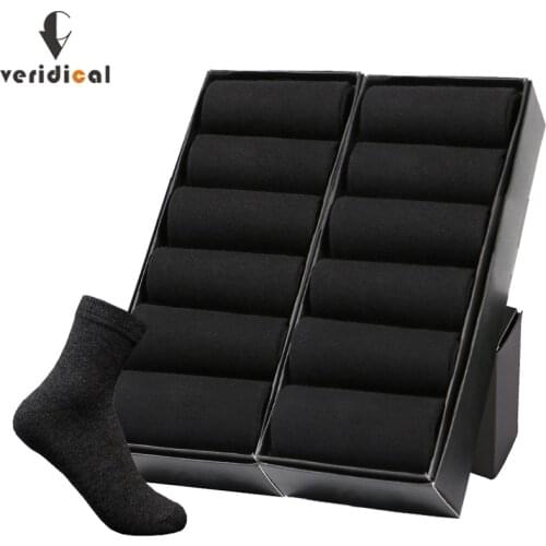 Veridical 10 Pairs/Lot Brand New Mens Cotton Socks For Man Black Business Breathable Male Crew Socks Meias Hot Cheap Price