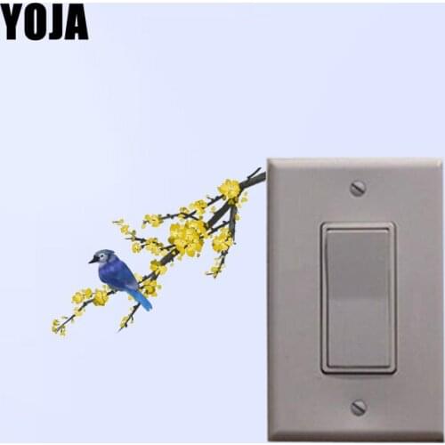 YOJA Cartoon Lovely Birds Decor Personalized Wall Switch Sticker Living Room Bedroom 10SS0378
