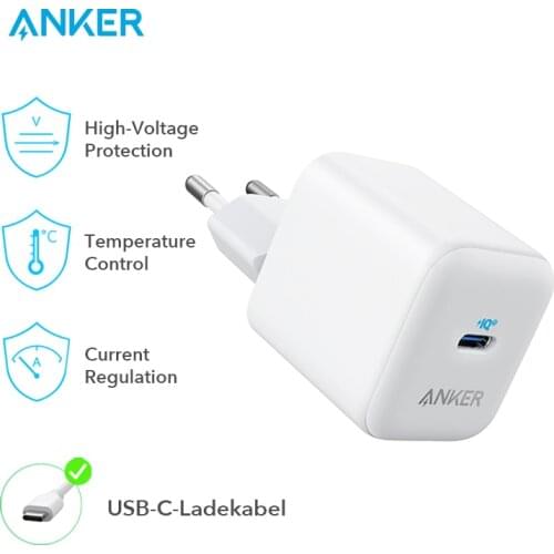 USB C Charger, Anker 20W PIQ 3.0 Fast Charger with Foldable Plug, PowerPort III Charger for iPhone 12/12 mini/12 Pro