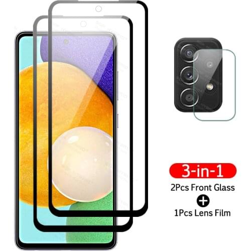 For Samsung a52 Tremp Safety Glass on For Samsung Galaxy A72 A52 A32 5G A42 A12 A02 A02s 4G Camera Screen Protector Sklo Shield