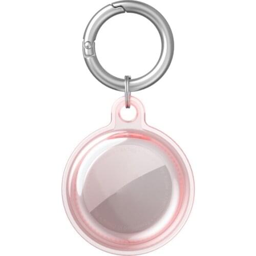 For Apple Airtags Locator Silicone Protective Sleeve Metal Ring Buckle Shell Anti-lost Device Keychain Protective HOT