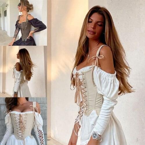 Vintage Cut Out Corset Waist Top Womens Summer Sleeveless Bodyshaper Bustier Fishbone Band Tank Tops Fashion Streetwear