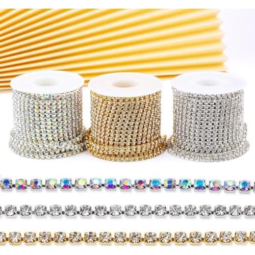 10M A Roll Grasping Diamond Grasping Metal Chain DIY Jewelry AccessoriesNew Grasping Chain Rhinestone Claw Chain Accessories