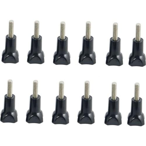 12pcs/Set for GoPro Plastic Short Thumb Knob Screws with Nut for GoPro Hero 1 2 3 3+ 4 5 Xiaomi Yi Screw Mount
