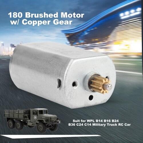 180 Brushed Motor w/ Copper Gear for WPL B14 B16 B24 B36 C24 C14 2.4G RC Crawler Military Truck