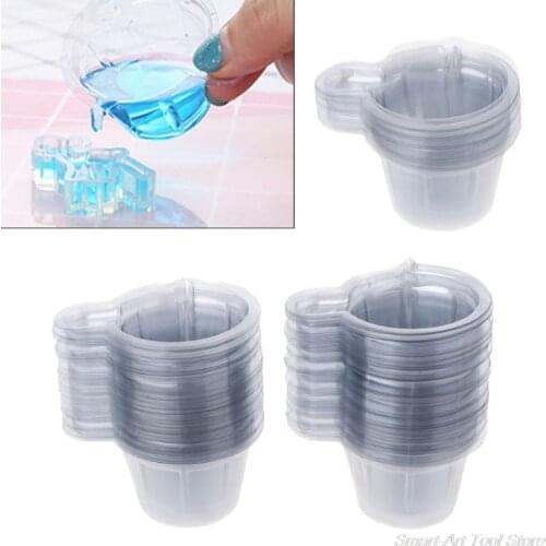 20pcs 50pcs 100Pcs 40ML Plastic Disposable Cups Dispenser For DIY Epoxy Resin Jewelry Making M02 21 Dropshipping