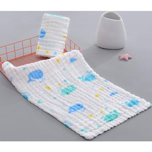 25*50cm 100% Gauze Cotton Baby Handkerchief Square Towel Muslin Cotton Infant Face Towel Wipe Cloth Appease Towel 2020