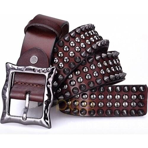 3 kinds vintage Leather vintage Punk Belt erkek kemer deri Cinturones Ceinture cinto masculino cinturon rocker riem cowboy