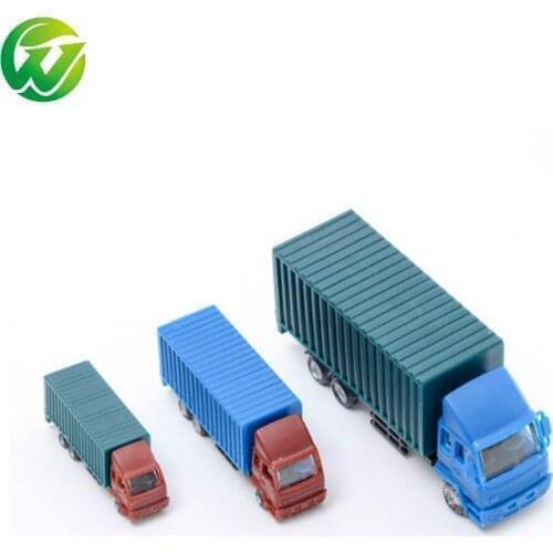 8pcs 1/200 Scale Architectural Model Plastic Miniature Model Truck Color Truck Van