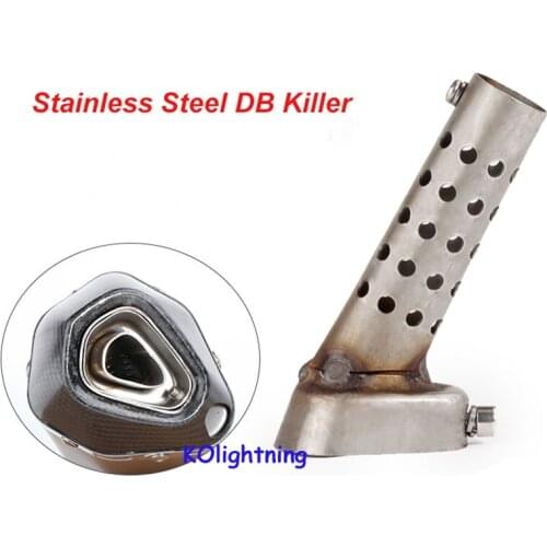 Motorcycle Exhaust Accessories DB Killer Silencer Stainless Steel Muffler with Screw Adapter Exhaust Silencer