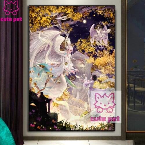 Cute pet 5d Diamond Painting Mosaic rhinestone branches and leaves square round diamond cross stitch embroidery home decoration