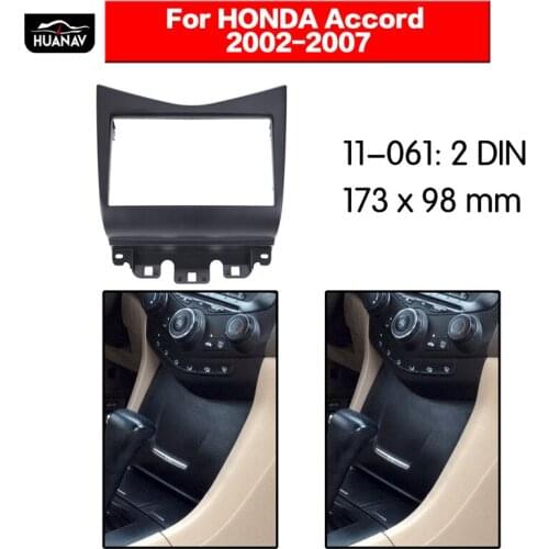 HUANAV Car Radio stereo Fitting Kit installation adapter fascia for For 2002-2007 Honda Accord 2DIN fascia Stereo Frame Audio