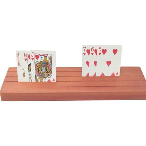 Playing Cards Holder Wooden Cards Holder Poker Cards Organizer Indoor Playing Cards Stand Cards Display Kids Seniors Cards Games