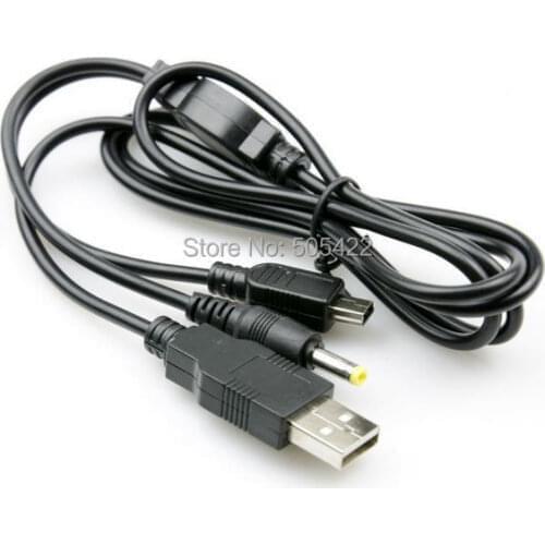 DHL shipping 2 in 1 USB Data Transfer Charge Charger Cable Cord for Sony for PSP 1000 2000 3000
