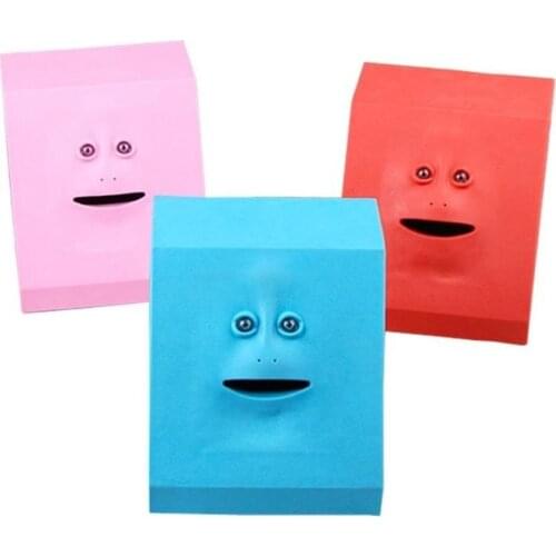 Electric Children Sensor Coin Box Cute Face Bank Money Safe Box Piggy Banks Eats For Money Saving Creative Safes Piggy Bank Gift