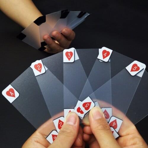 Crystal Waterproof PVC Poker Creative Transparent Plastic Poker Family Fun Game Magic Tips 2019 Hot Sale