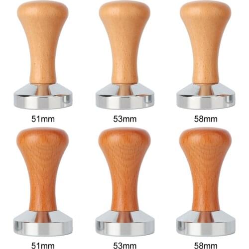 Stainless Steel Coffee Tamper Flat Base Barista Espresso Tool Accessories Parts