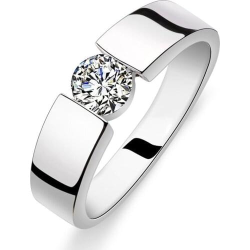 S925 Silver Simulation Rings High-end Luxury Atmosphere Men Wedding Mosangshi Couple Jewelry for Women Diamond Exquisite party