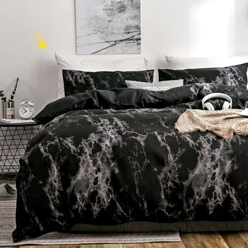 Black Marble Pattern Pink Blue Bedding Sets Simple Duvet Cover 3 Piece Set with Pillowcase Simple 150 200 220 228 230 240 260CM