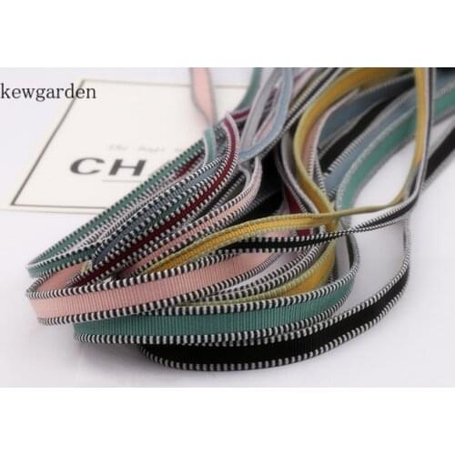 Kewgarden 1" 3/8" 10mm 16mm 25mm Bilateral Stripe Grosgrain Ribbons Handmade Tape DIY Bowknot Ribbon Accessories Riband 10 Yards