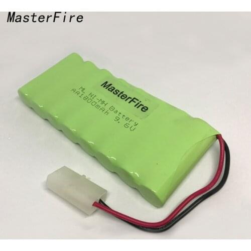 MasterFire New Original 9.6V 1800mAh 8x AA Ni-MH RC Rechargeable Battery Pack for Helicopter Robot Car Toys with Plugs