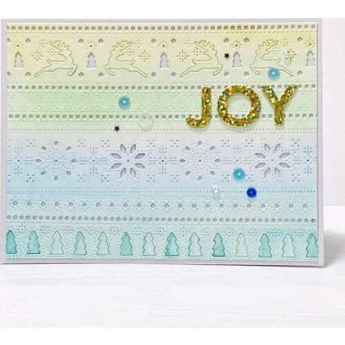 Mmao Crafts Metal Steel Cutting Dies Christmas border decoration Stencil For DIY Scrapbooking Paper/photo Cards Embossing Dies