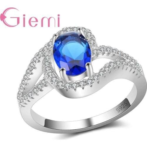 Trendy Infinity Shape Twist Band 100% Silver Rings for Women Love Gifts Shiny Austrian Crystal Engagement Anel Femal