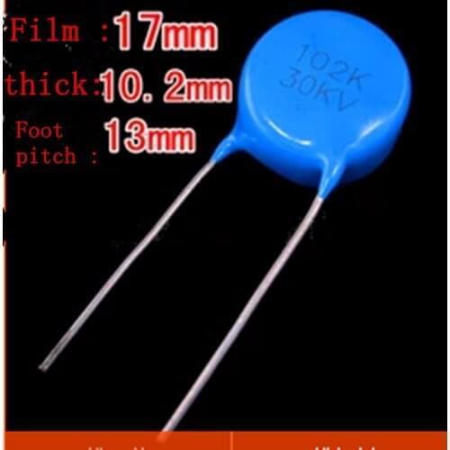 NEW High voltage porcelain ceramic capacitor 1000pf(102)/30k 102K 30KV 1000PF 30KV102 1nF 0.001UF