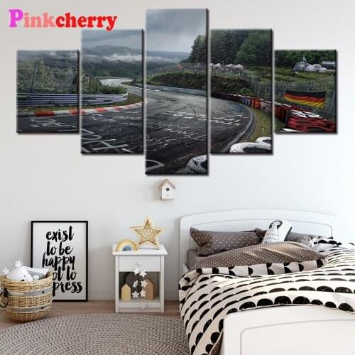 Nurburgring Rally Road 5D DIY Diamond Painting Full Round/Square 5 Pieces Rhinestone Embroidery Cross Stitch Kits Mosaic